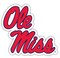 R and R Imports Mississippi Rebels "Ole Miss" 4 Inch Vinyl Decal Sticker